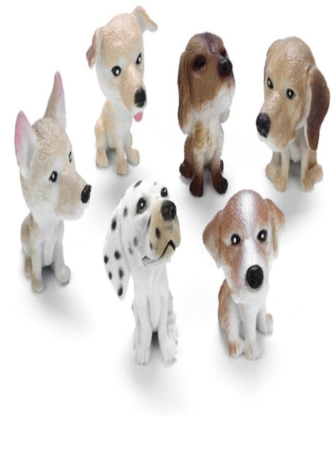 DIMAZO Small Kids Sea & Wild Animal Toys Sets for Fun, Educational, Spark Imagination and Learning (Multi Choice Sets) (Baby Dog) 6pcs - Image 1